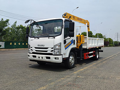 Isang Unit Isuzu ELF 190HP truck na may 3.2-toneladang crane ang dumating sa Ethiopia